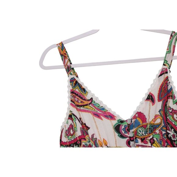 Anthropologie Maxi Dress Medium Colorful Paisley Boho Hippie Tiered Peasant - Picture 6 of 14